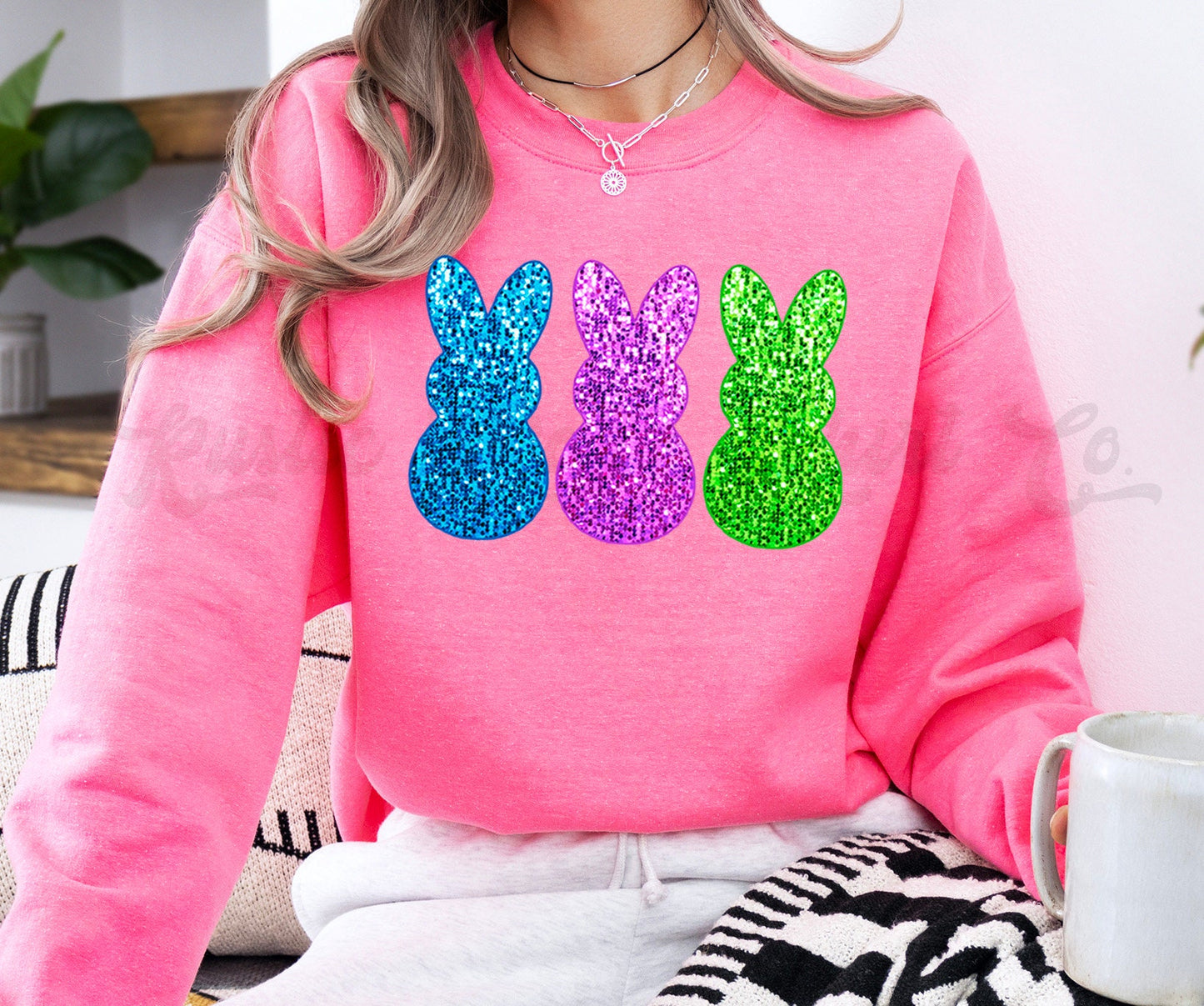 Easter Sweatshirt Women, Easter Crewneck, Bunny Sweatshirt, Easter Crewneck 236