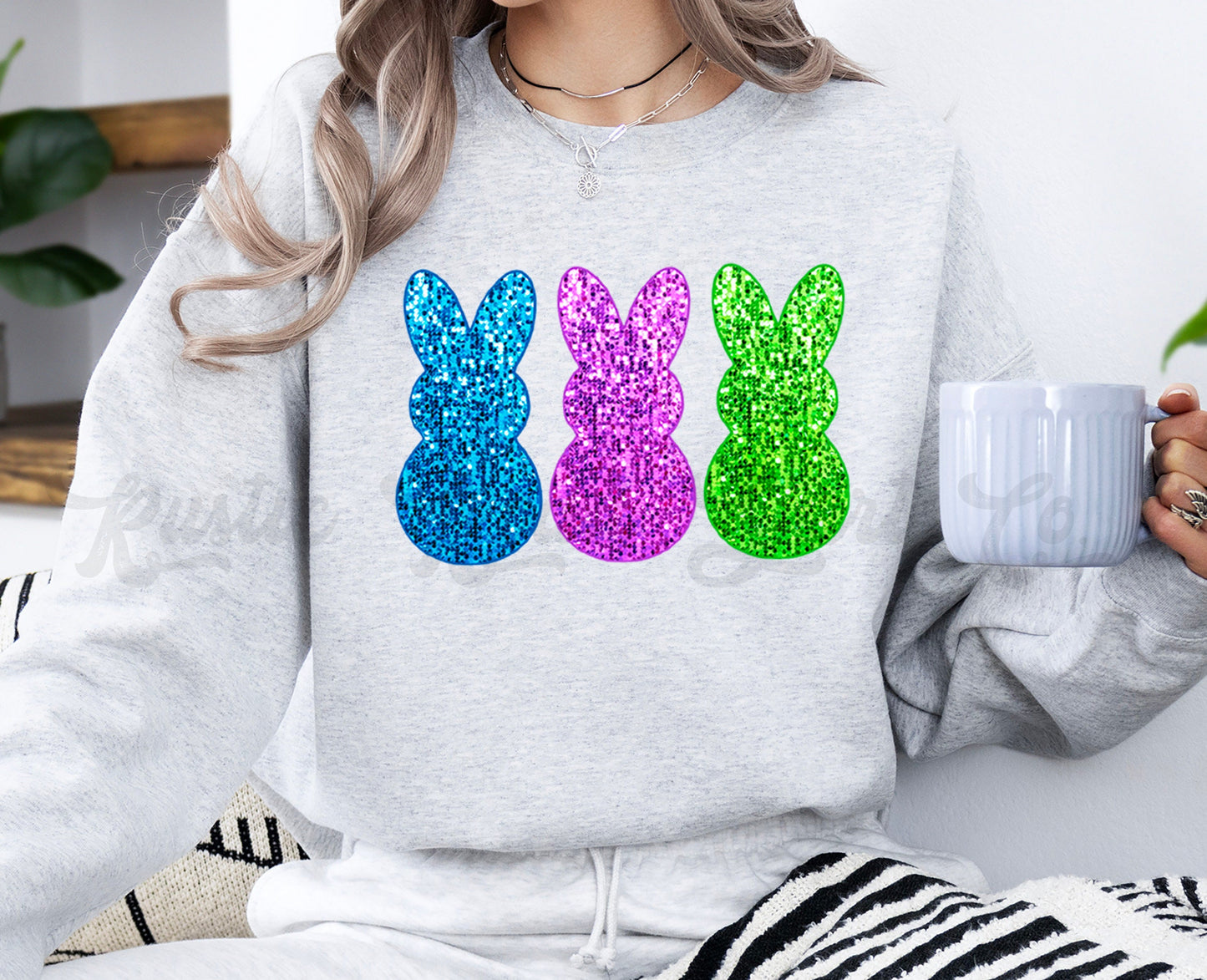 Easter Sweatshirt Women, Easter Crewneck, Bunny Sweatshirt, Easter Crewneck 236
