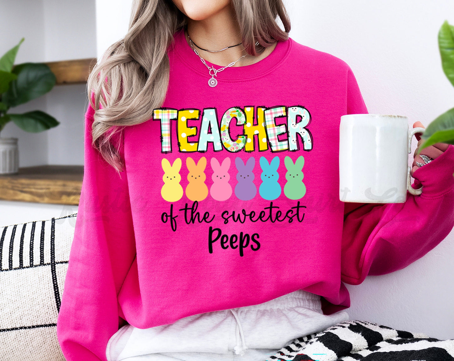 Teacher Easter Shirt, Easter Sweatshirt Women, Easter Crewneck, Bunny Sweatshirt, Jesus Sweatshirt, Teacher Easter Shirt 213