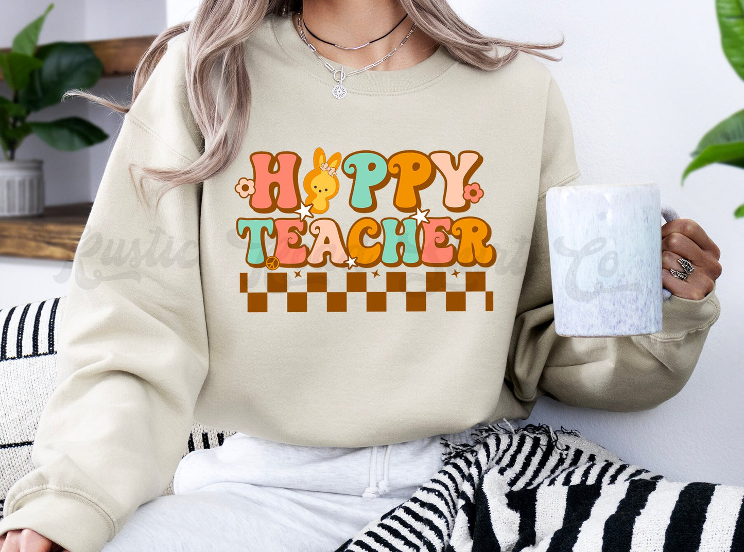 Teacher Easter Shirt, Easter Sweatshirt Women, Easter Crewneck, Bunny Sweatshirt, Jesus Sweatshirt, Teacher Easter Shirt 211