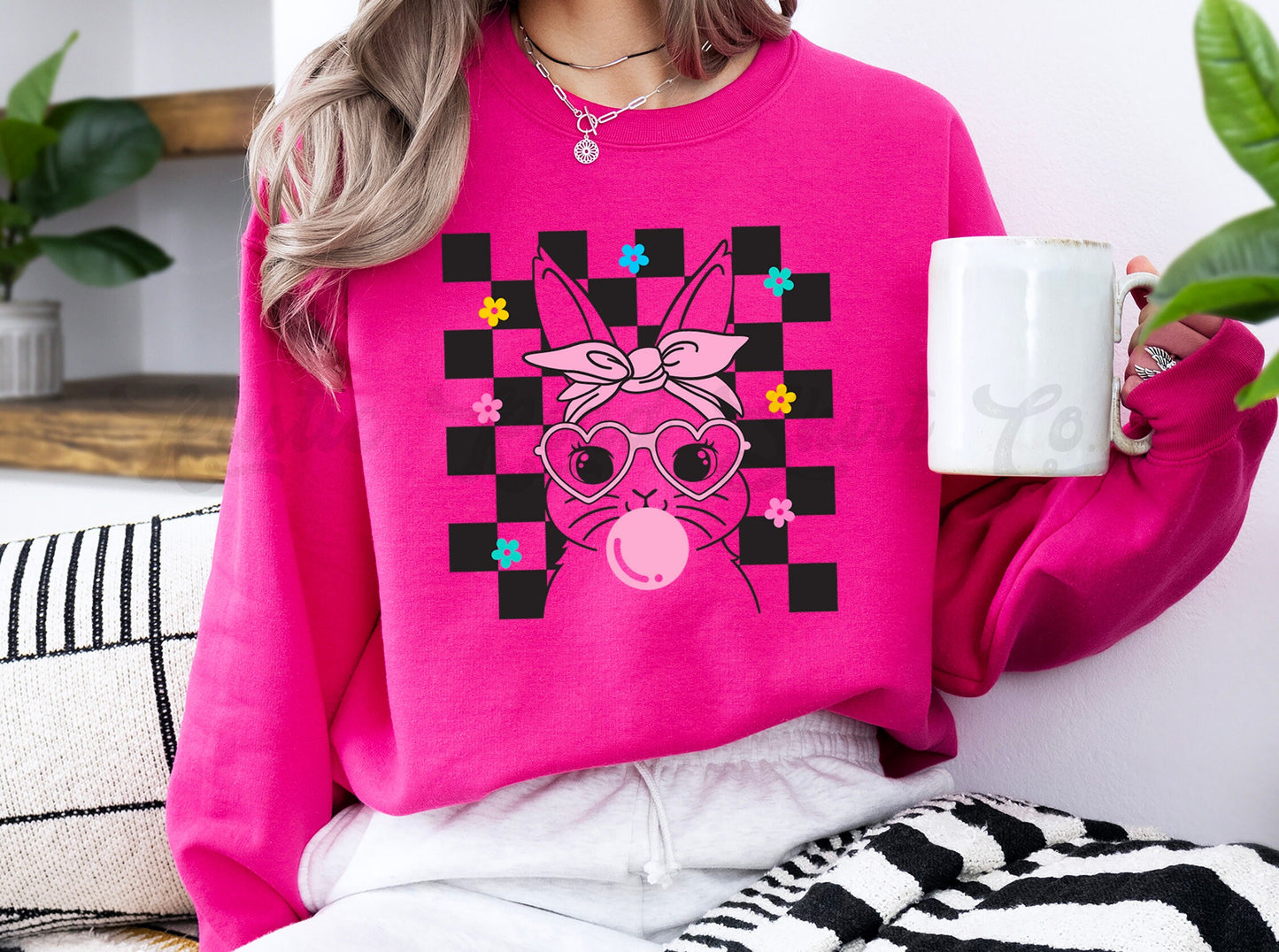 Easter Sweatshirt Women, Easter Crewneck, Bunny Sweatshirt, Jesus Sweatshirt, Teacher Easter Shirt 146