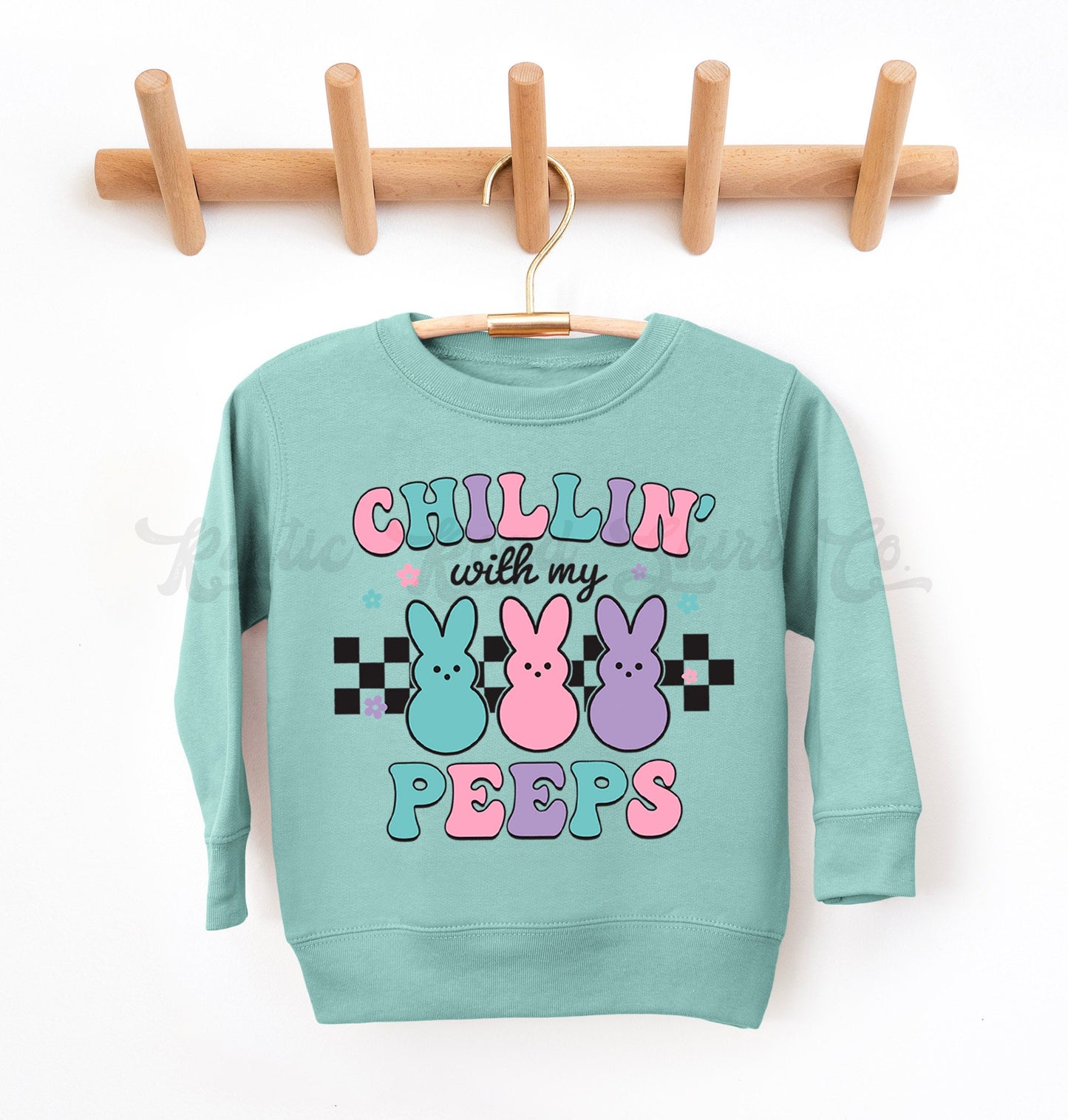 Chillin With My Peeps Sweatshirt, Girls Easter Sweatshirt, Bunny Sweatshirt, Toddler Easter Outfit, Girls Easter Shirt, Easter Basket Gift 5