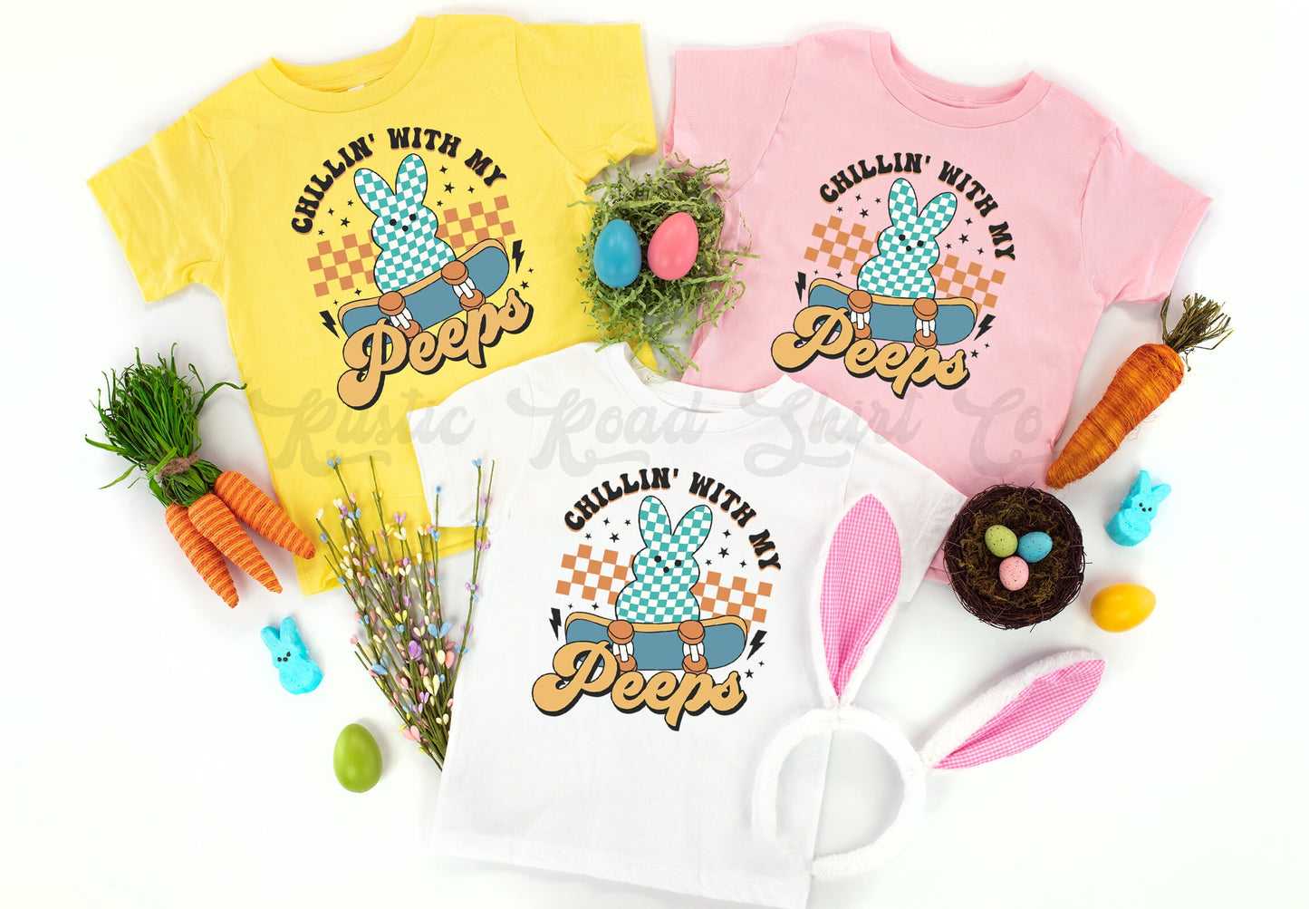 Chillin with my Peeps Shirt, Toddler Easter Shirt, Boys Easter Shirt, Easter Basket Gift, Kids Easter Shirt