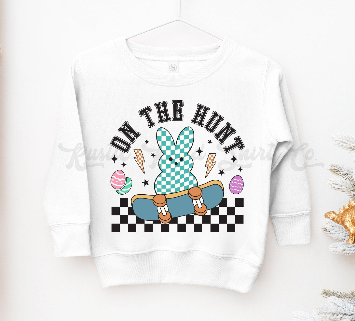 Boys Easter Sweatshirt, Bunny Sweatshirt, Toddler Easter Outfit, Boy Easter Shirt, Easter Basket Gift 126