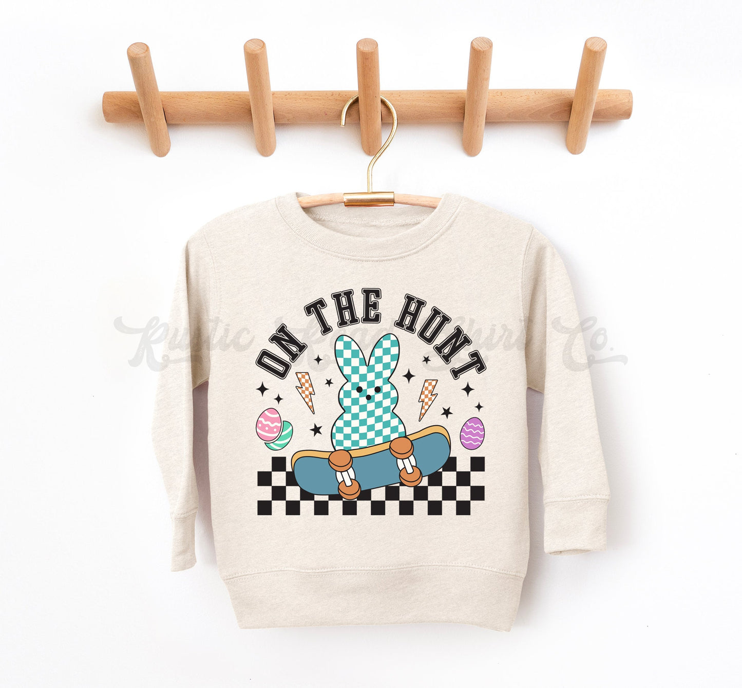 Boys Easter Sweatshirt, Bunny Sweatshirt, Toddler Easter Outfit, Boy Easter Shirt, Easter Basket Gift 126