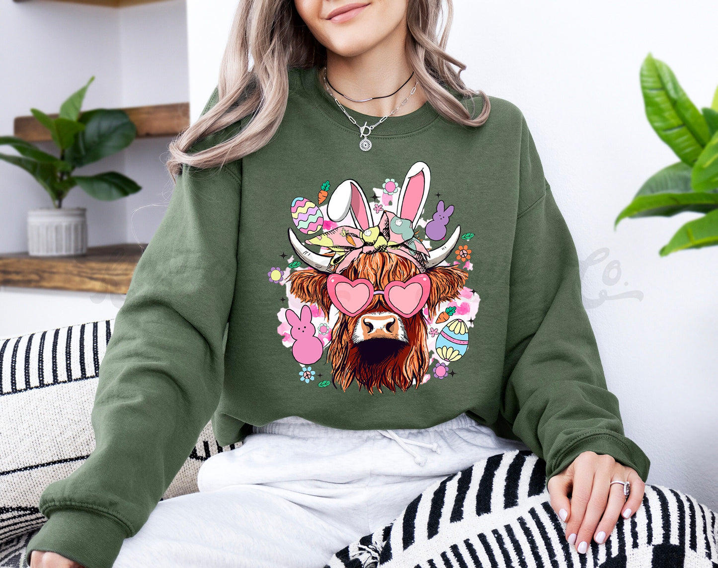 Easter Sweatshirt Women, Easter Crewneck, Bunny Sweatshirt, Jesus Sweatshirt, Teacher Easter Shirt 144