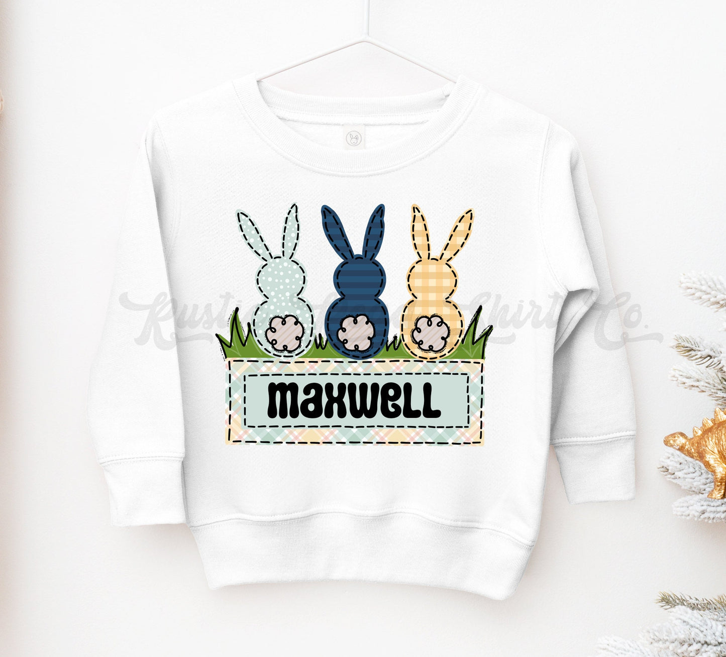 Boys Easter Sweatshirt, Bunny Sweatshirt, Toddler Easter Outfit, Boy Easter Shirt, Easter Basket Gift 127