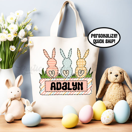 Personalized Easter Basket, Girl Easter Basket, Boy Easter Basket, Custom Easter Tote, Custom Easter Gift
