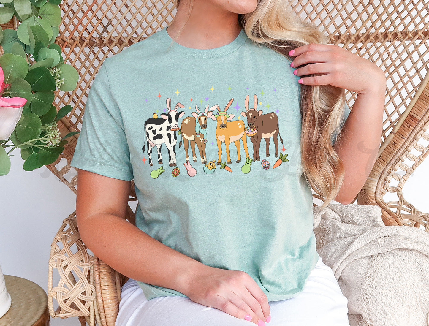 Easter Cows Shirt, Teacher Easter Shirt, Girls Easter T shirt, Kids Easter Shirt, Easter Basket Gift 105