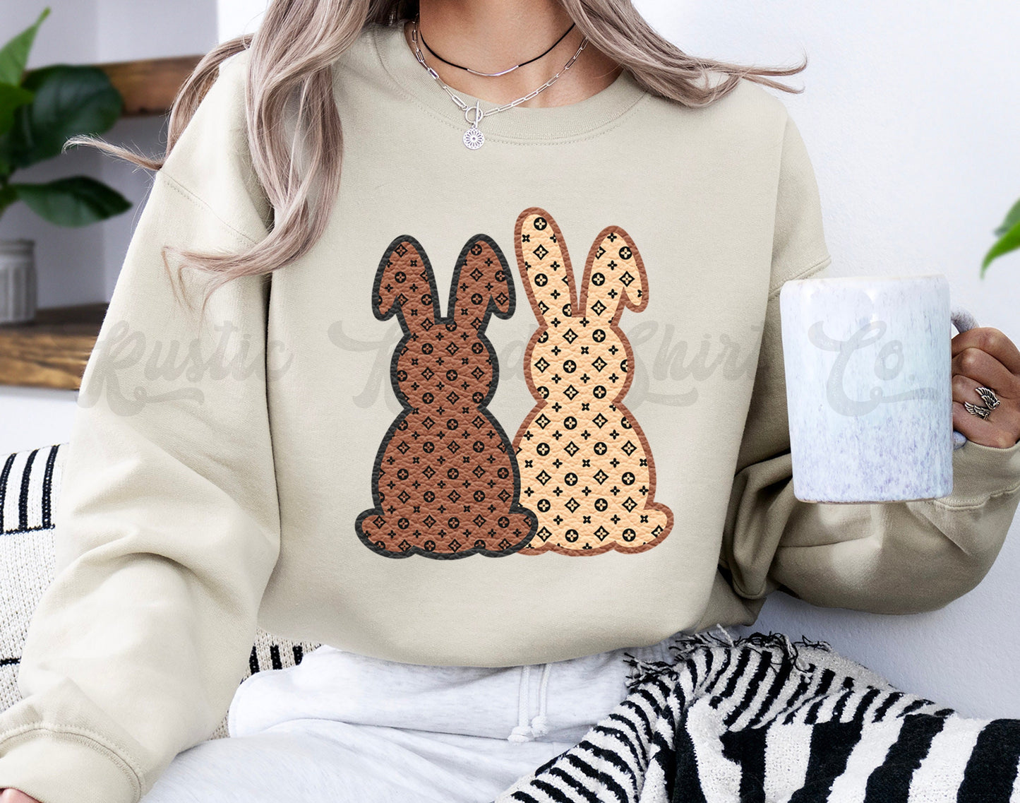 Easter Sweatshirt Women, Easter Crewneck, Bunny Sweatshirt, Jesus Sweatshirt, Teacher Easter Shirt 154
