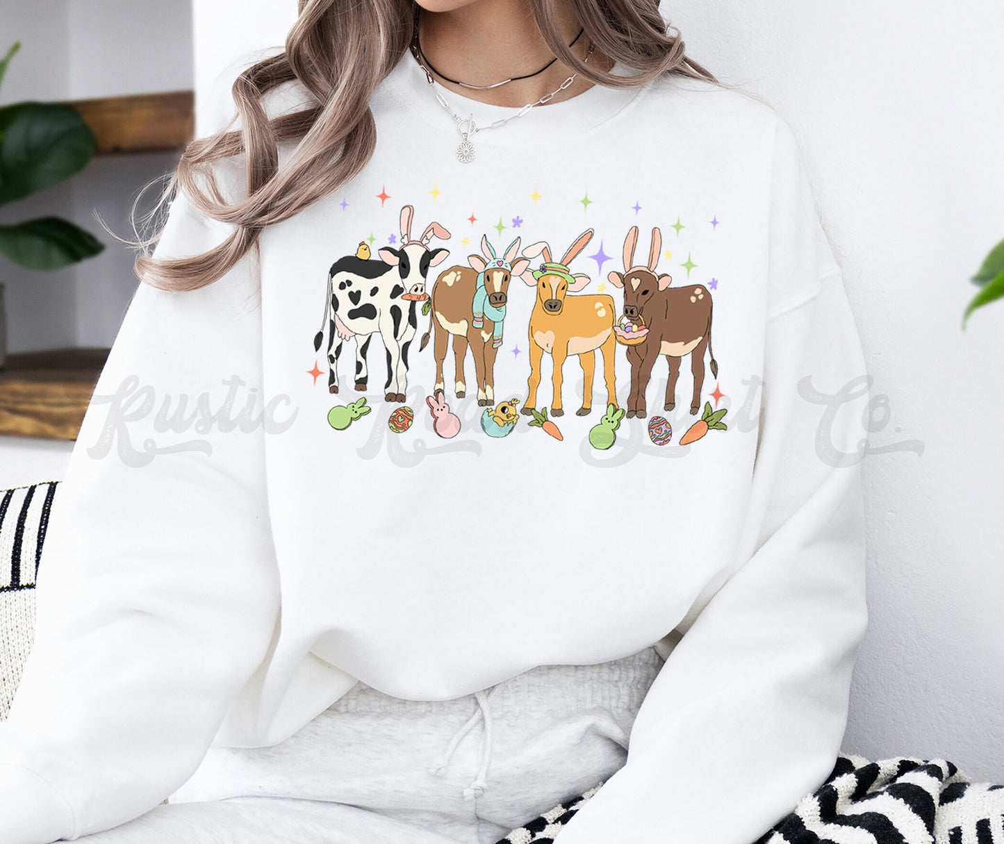 Easter Sweatshirt Women, Easter Crewneck, Bunny Sweatshirt, Jesus Sweatshirt, Teacher Easter Shirt 151