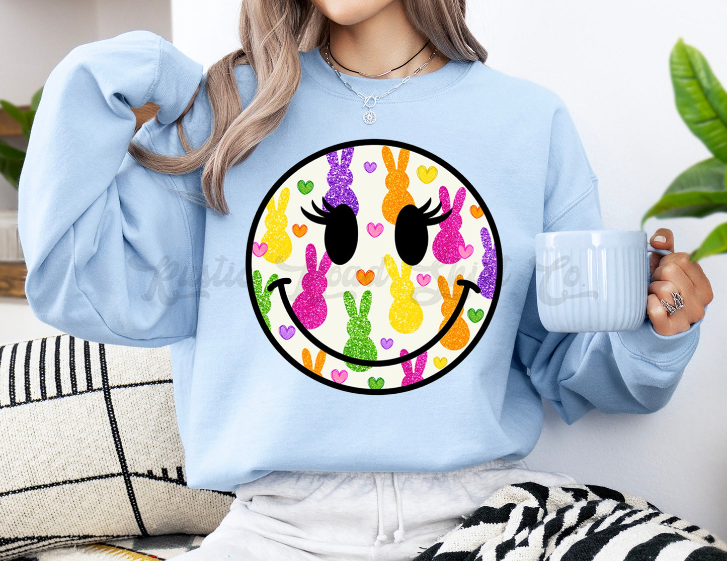 Easter Sweatshirt Women, Easter Crewneck, Bunny Sweatshirt, Jesus Sweatshirt, Teacher Easter Shirt 152