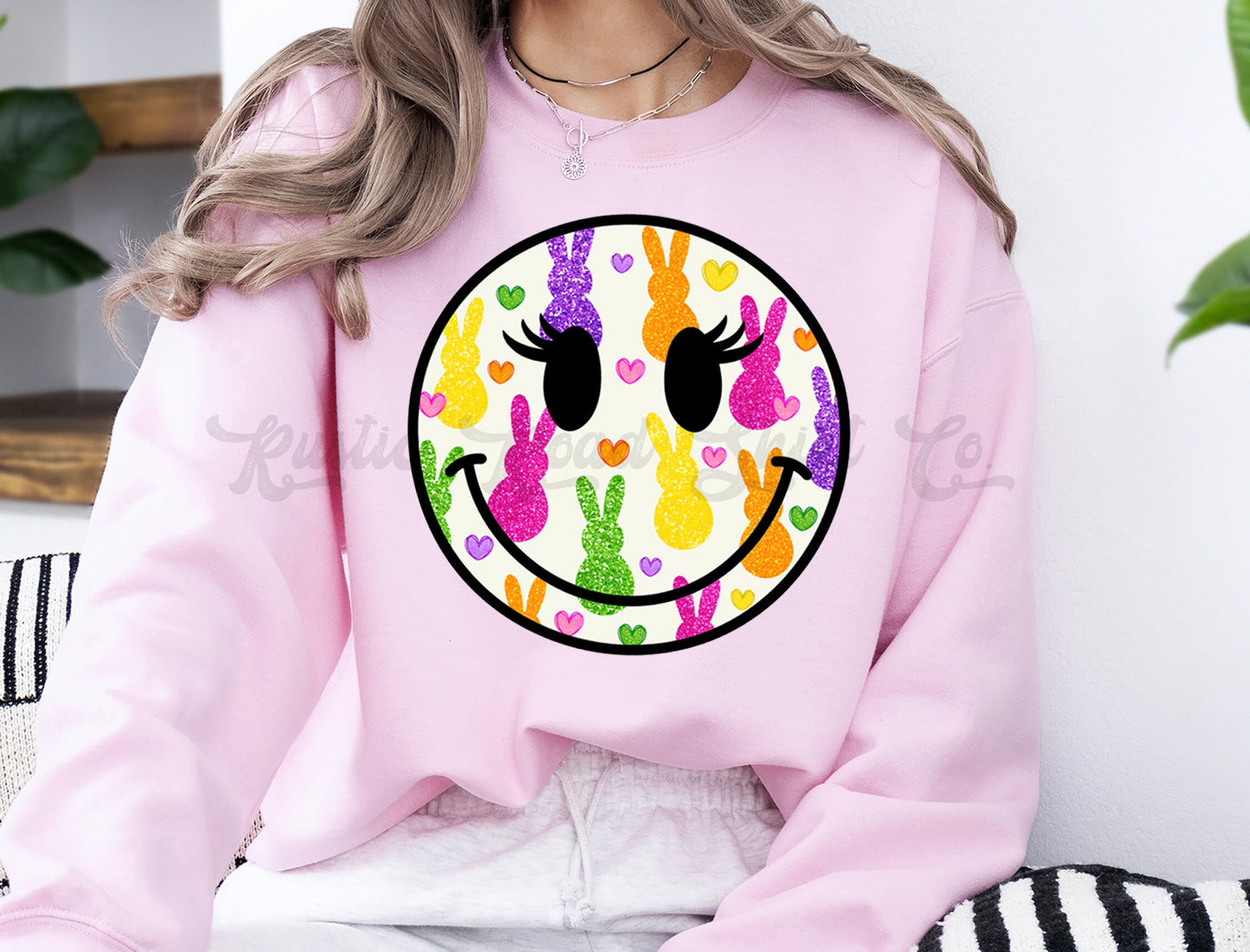 Easter Sweatshirt Women, Easter Crewneck, Bunny Sweatshirt, Jesus Sweatshirt, Teacher Easter Shirt 152