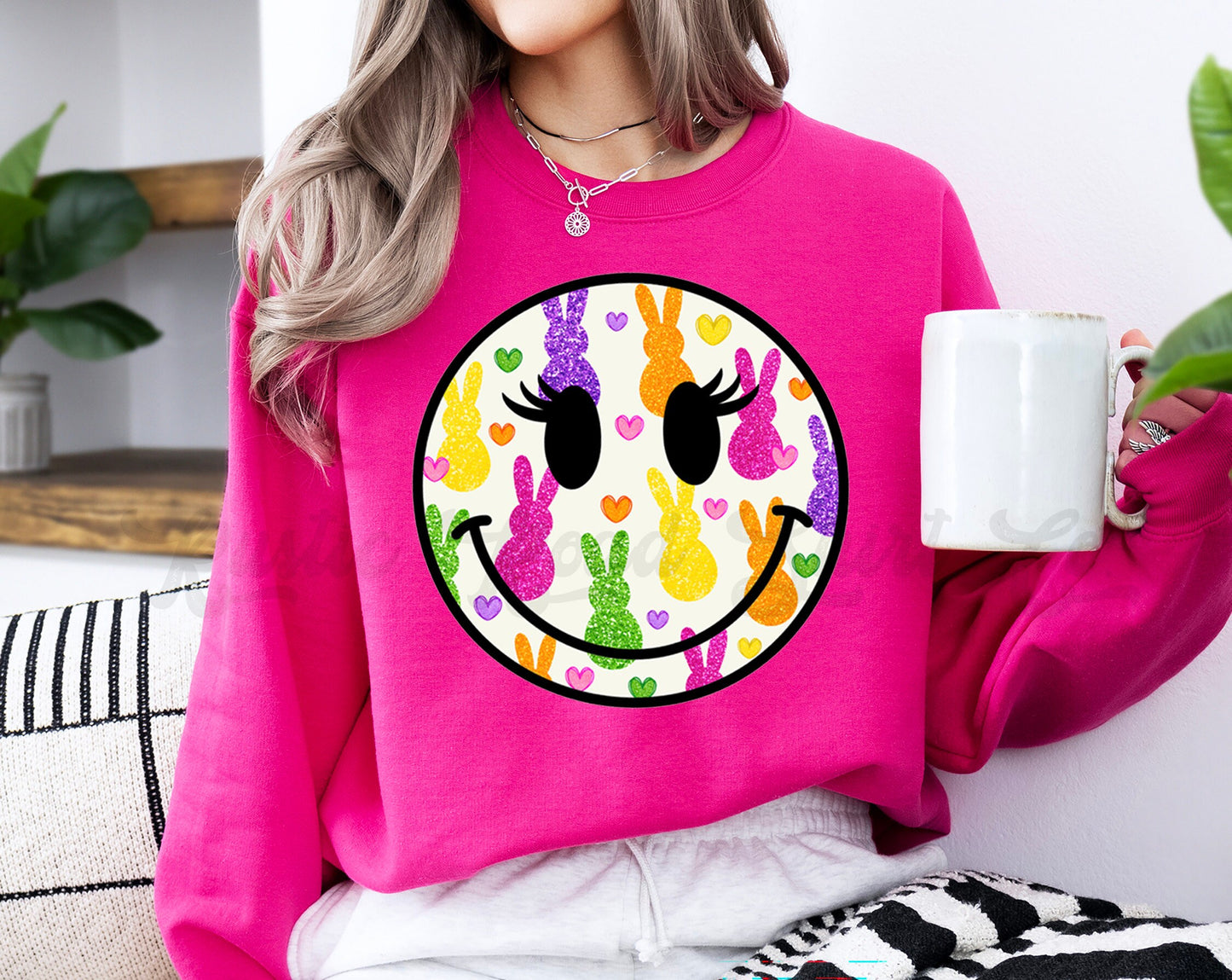Easter Sweatshirt Women, Easter Crewneck, Bunny Sweatshirt, Jesus Sweatshirt, Teacher Easter Shirt 152