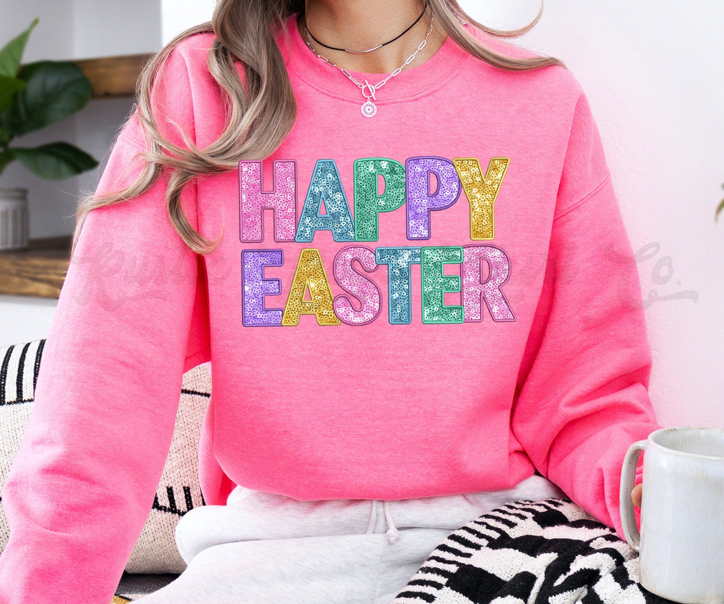 Easter Sweatshirt Women, Easter Crewneck, Bunny Sweatshirt, Jesus Sweatshirt, Teacher Easter Shirt 149