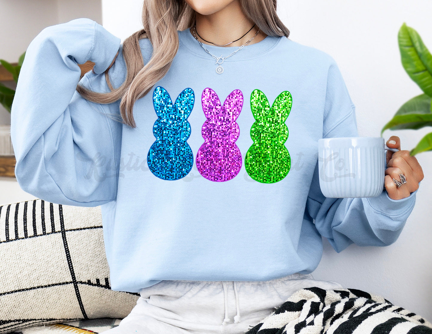 Easter Sweatshirt Women, Easter Crewneck, Bunny Sweatshirt, Easter Crewneck 236