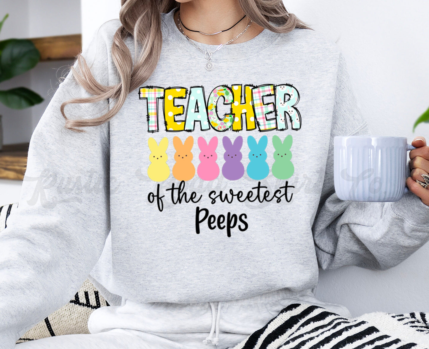 Teacher Easter Shirt, Easter Sweatshirt Women, Easter Crewneck, Bunny Sweatshirt, Jesus Sweatshirt, Teacher Easter Shirt 213
