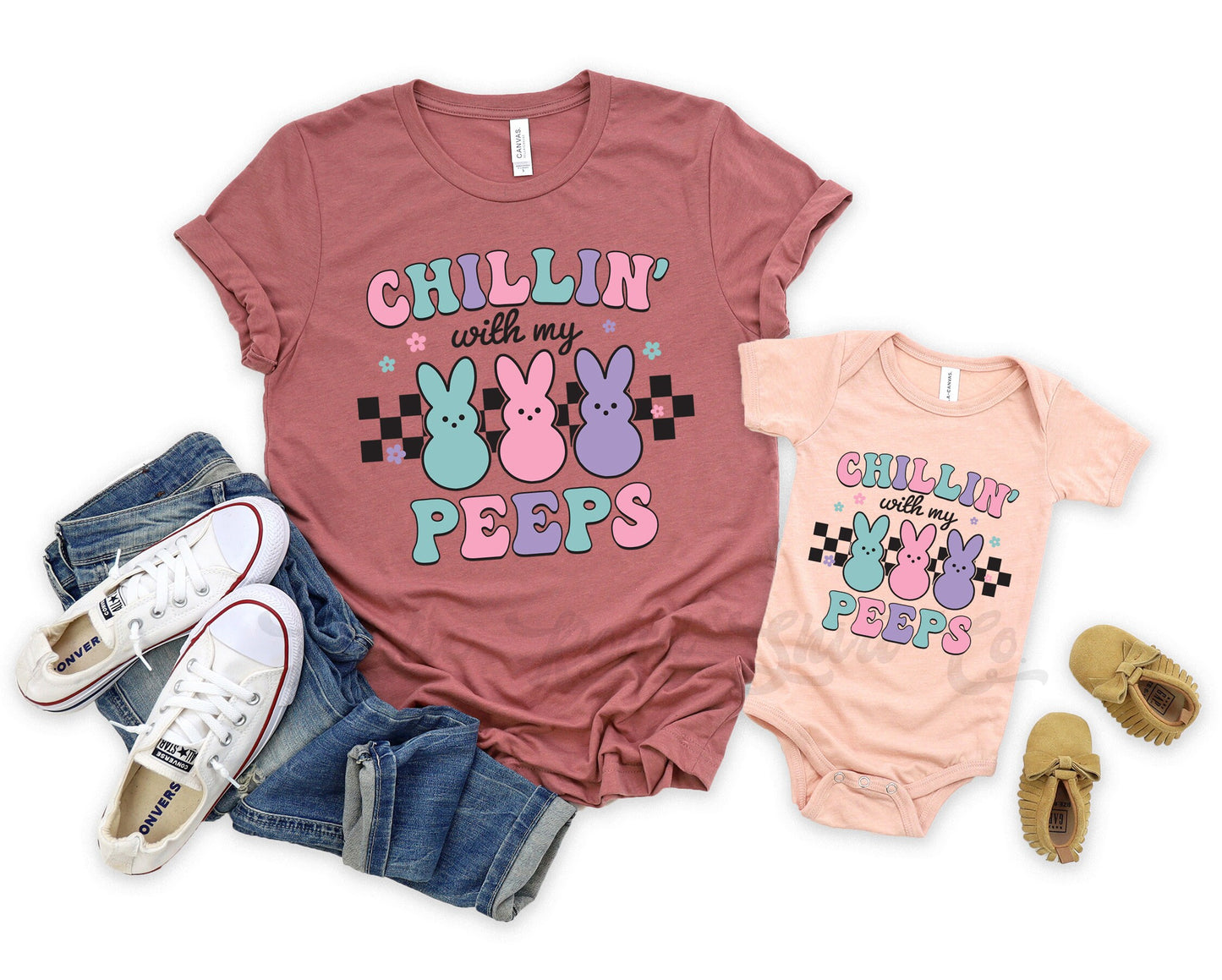 Chillin with my Peeps Shirt, Toddler Easter Shirt, Girls Easter Shirt, Boys Easter Shirt, Easter Basket Gift 140