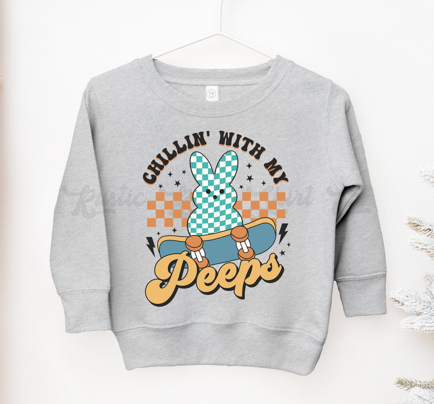 Chillin With My Peeps Sweatshirt, Boys Easter Sweatshirt, Boy Easter Shirt, Toddler Easter Outfit, Girls Easter Shirt, Easter Basket Gift 117