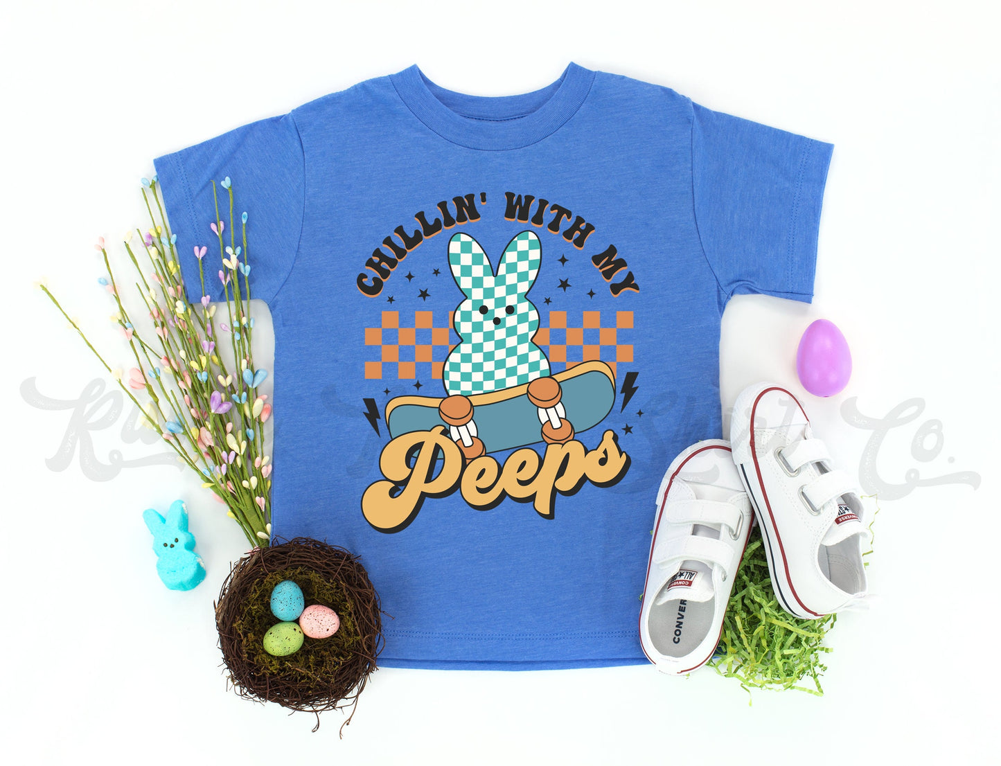 Chillin with my Peeps Shirt, Toddler Easter Shirt, Boys Easter Shirt, Easter Basket Gift, Kids Easter Shirt 139