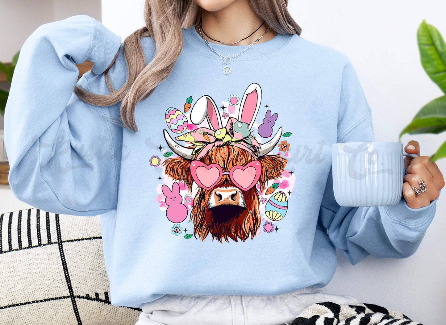 Easter Sweatshirt Women, Easter Crewneck, Bunny Sweatshirt, Jesus Sweatshirt, Teacher Easter Shirt 144
