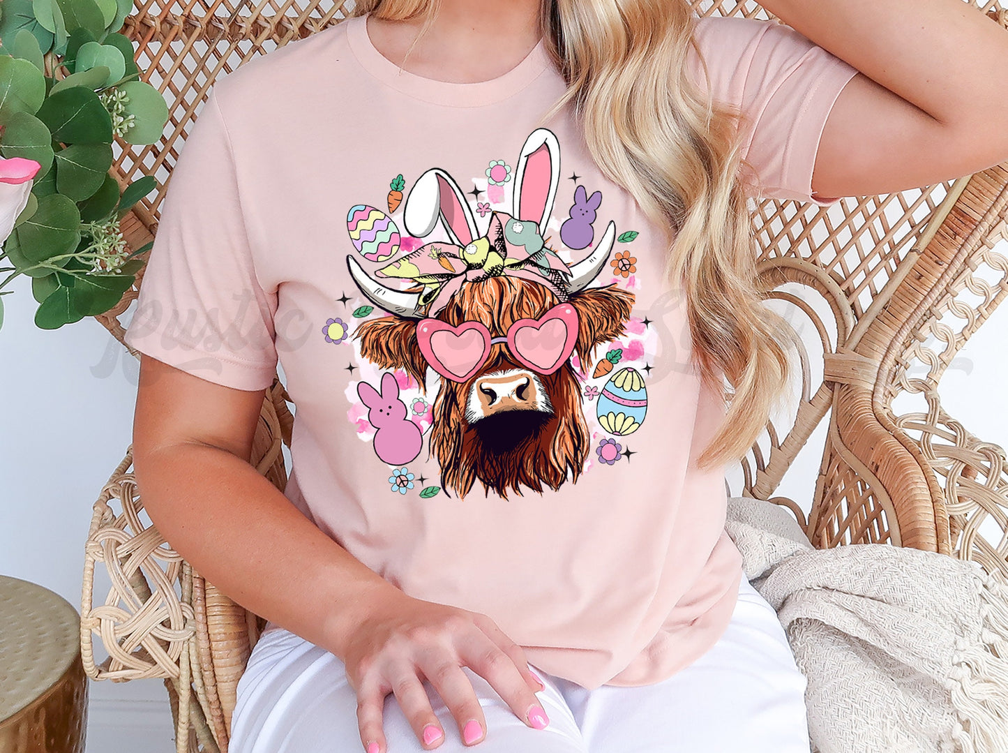 Cow Easter Shirt, Women's Easter Shirt, Girls Easter T shirt, Easter Basket Gift 9