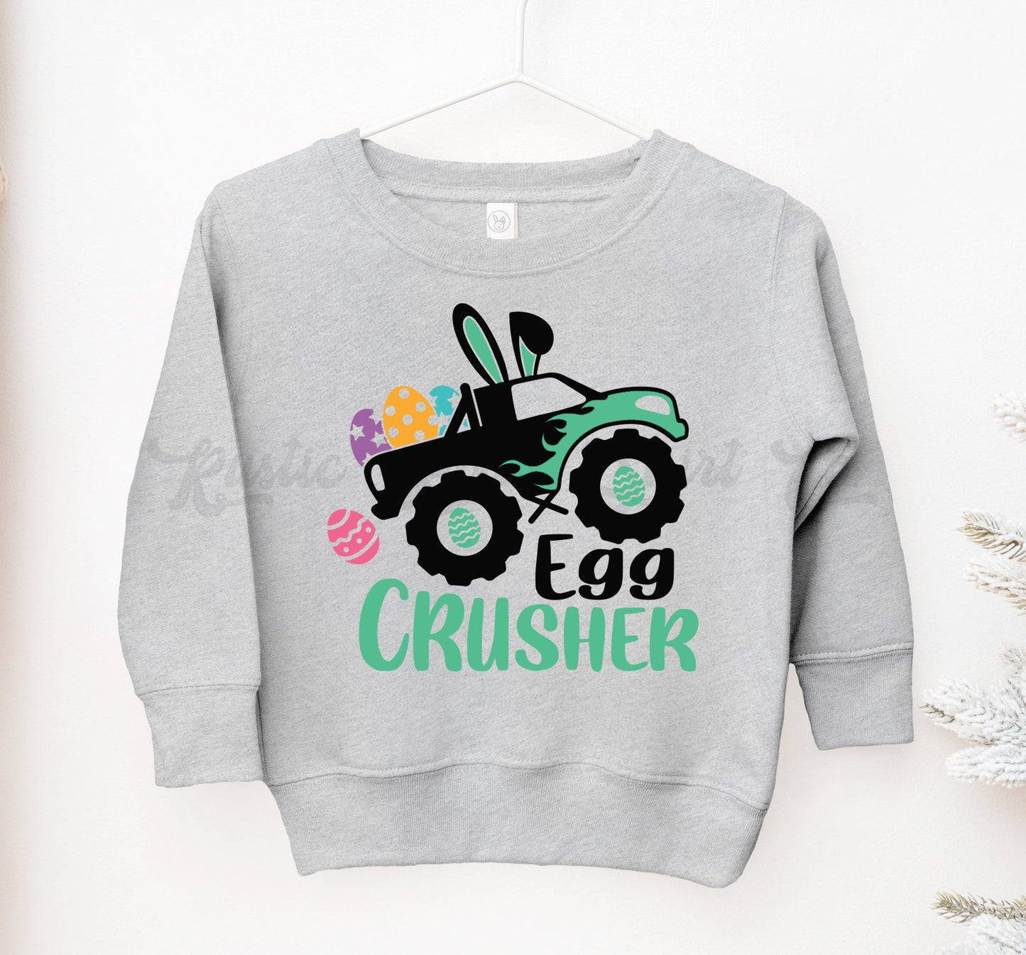 Boys Easter Sweatshirt, Bunny Sweatshirt, Toddler Easter Outfit, Boy Easter Shirt, Easter Basket Gift 3