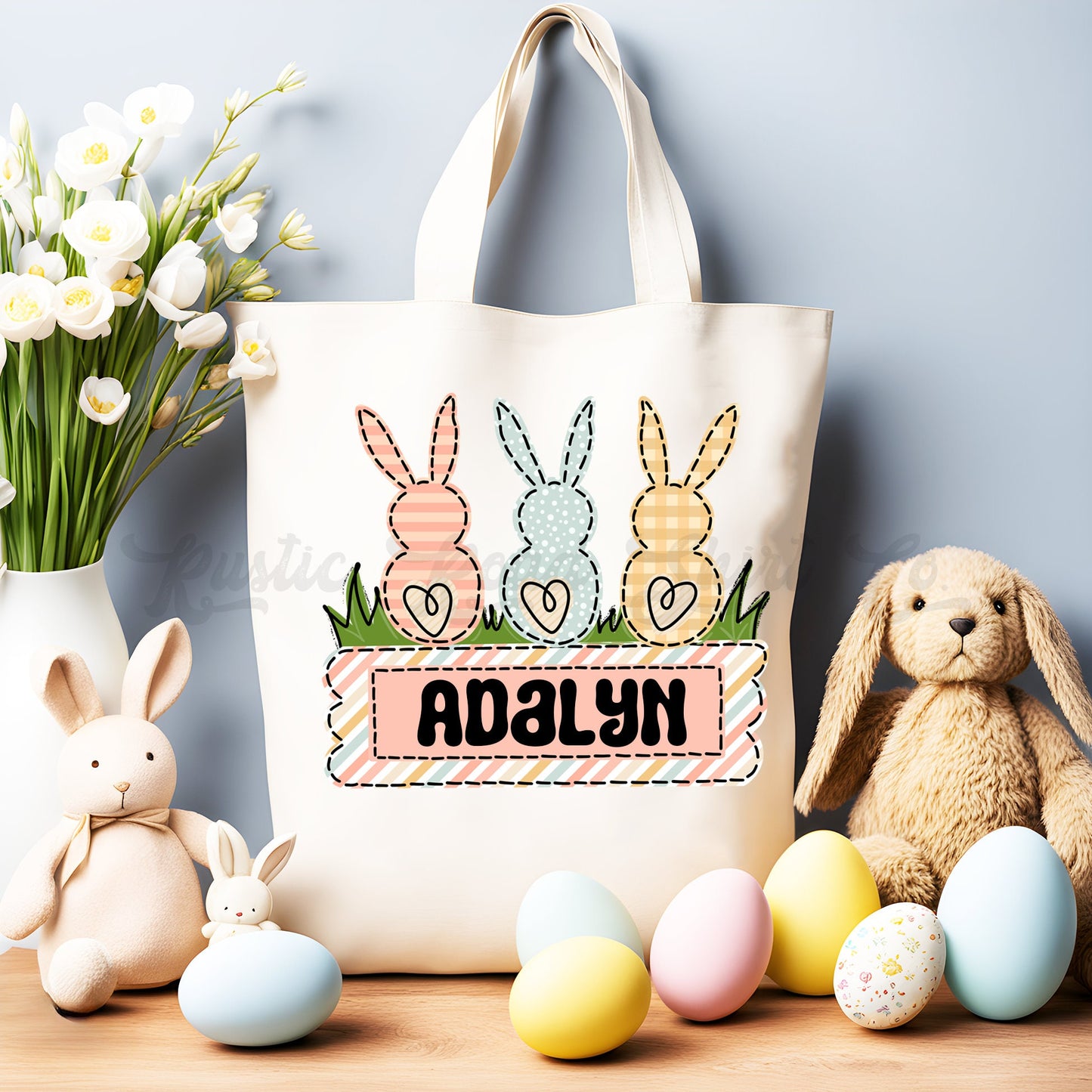 Personalized Easter Basket, Girl Easter Basket, Boy Easter Basket, Custom Easter Tote, Custom Easter Gift