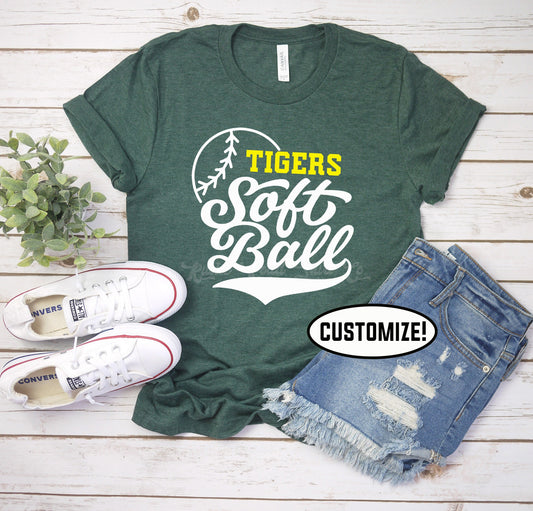 Softball Mom Shirt, Custom Softball Shirt, Softball Tshirt, Softball Team Shirt, Softball Grandma Shirt, Softball Sister