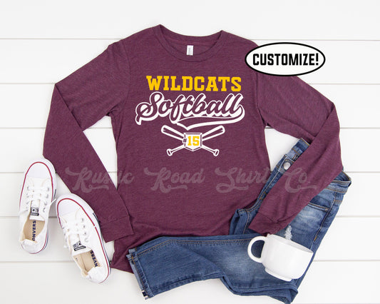 Softball Mom Shirt, Personalized Softball Shirt, Softball Team Shirt, Custom Softball Shirt, Softball Grandma, Baseball Sister