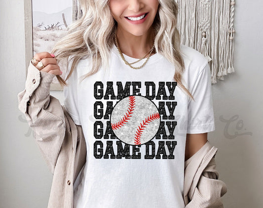 Game Day Baseball Shirt, Baseball Mom Shirt, Baseball Mama Tshirt, Baseball Grandma Shirt, Baseball Team Shirt, Custom Baseball Shirt