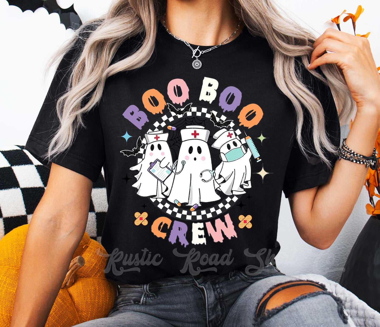 Nurse Halloween Shirt, Boo Boo Crew Shirt, Haunted Halloween T-shirt, Toddler Halloween,