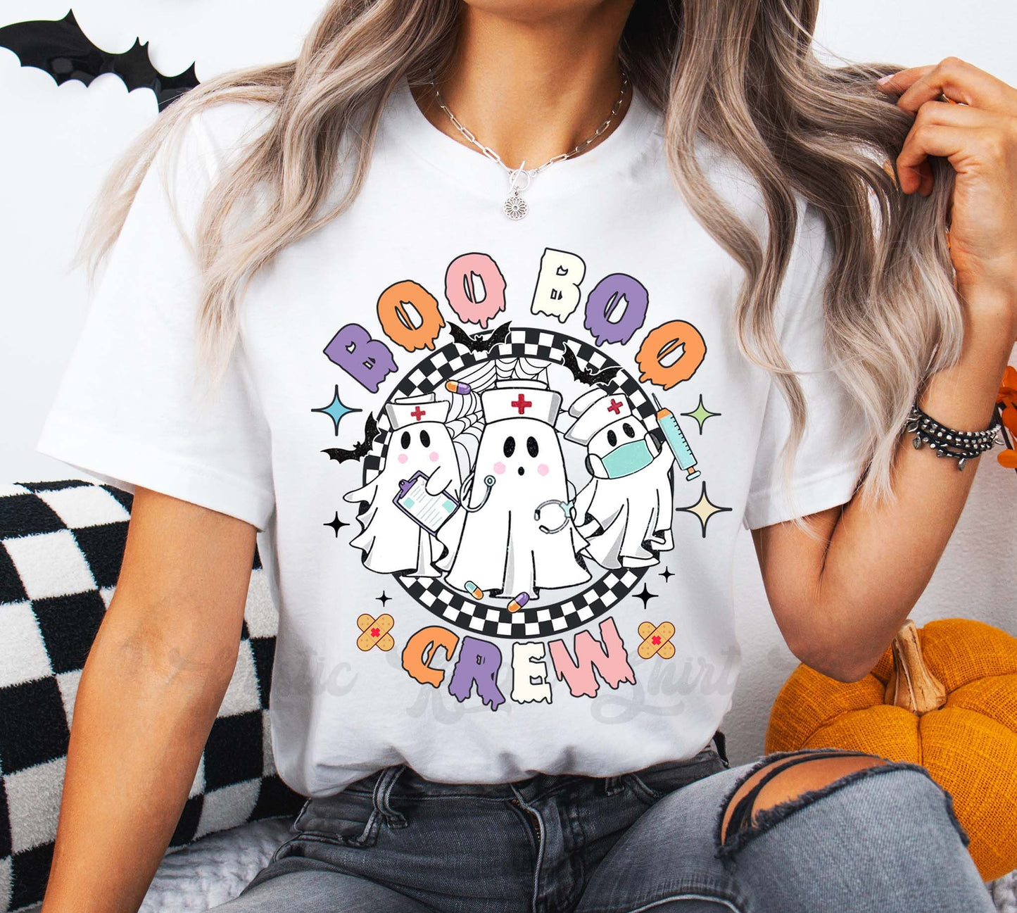 Nurse Halloween Shirt, Boo Boo Crew Shirt, Haunted Halloween T-shirt, Toddler Halloween,