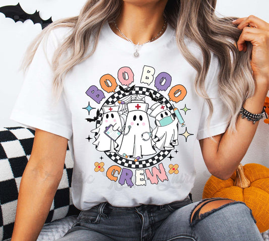 Nurse Halloween Shirt, Boo Boo Crew Shirt, Haunted Halloween T-shirt, Toddler Halloween,