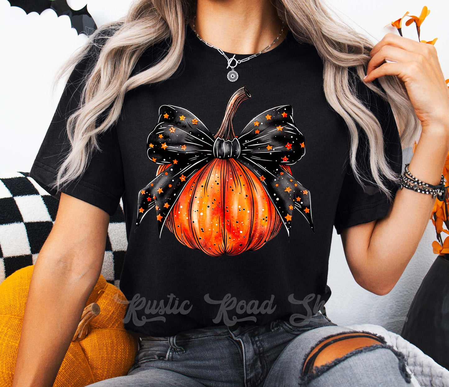 Girly Halloween Shirt, Coquette Halloween, Women's Halloween Shirt, Pumpkin Halloween T-shirt, Toddler Halloween,