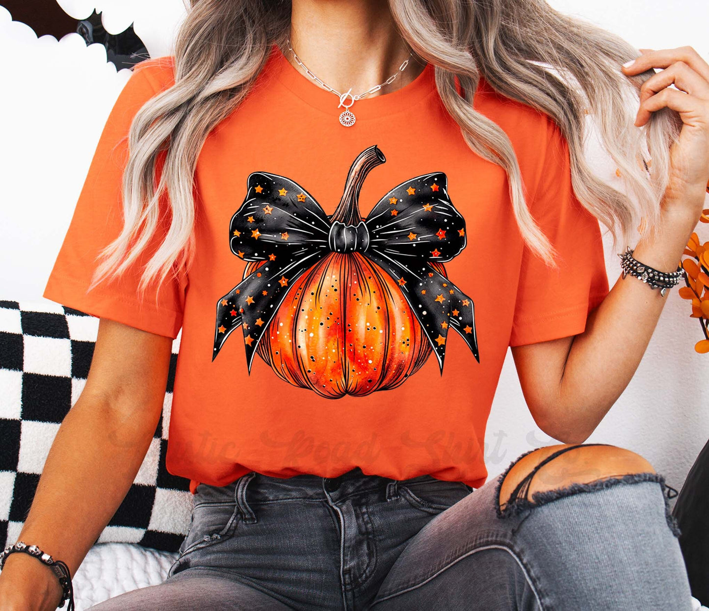 Girly Halloween Shirt, Coquette Halloween, Women's Halloween Shirt, Pumpkin Halloween T-shirt, Toddler Halloween,