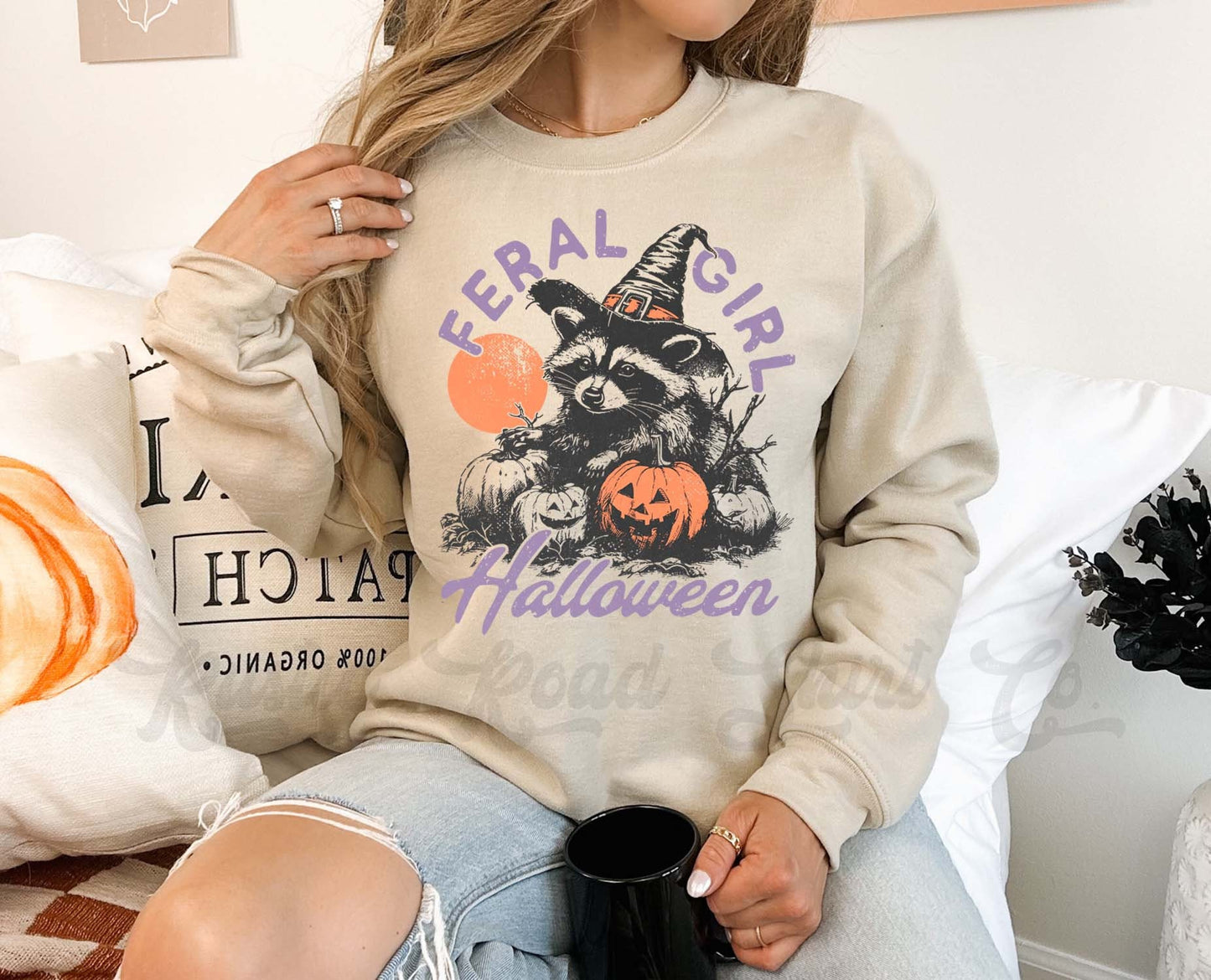 Funny Halloween Sweatshirt, Racoon Sweatshirt, Toddler Halloween, Feral Halloween Sweatshirt