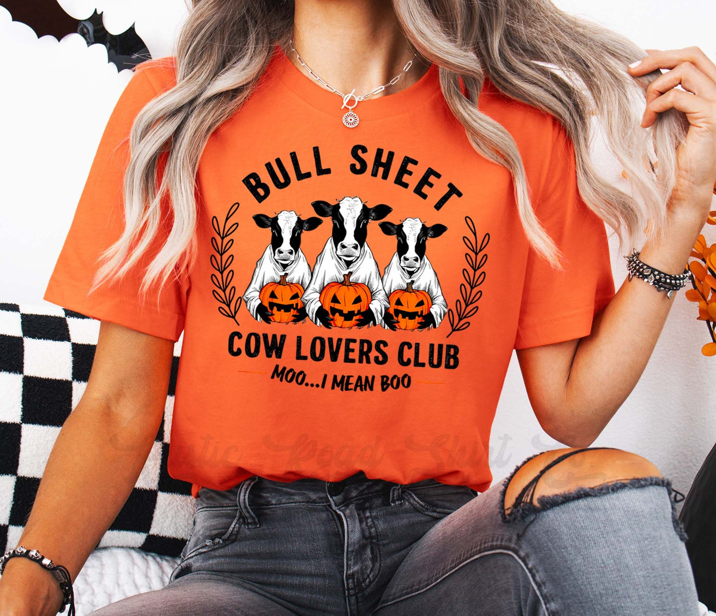 Cow Halloween Shirt, Farm Girl Shirt, Women's Halloween Shirt, Cow Ghost T-shirt, Toddler Halloween,