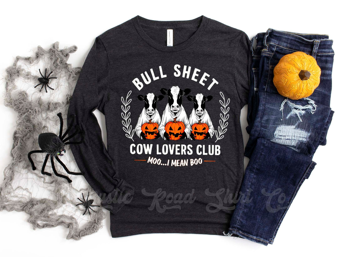 Cow Halloween Shirt, Halloween Long Sleeve Shirt, Toddler Halloween Shirt, Girls Halloween Shirt,