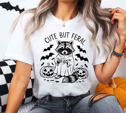Racoon Halloween Shirt, Women's Halloween Shirt, Pumpkin Halloween T-shirt, Toddler Halloween,