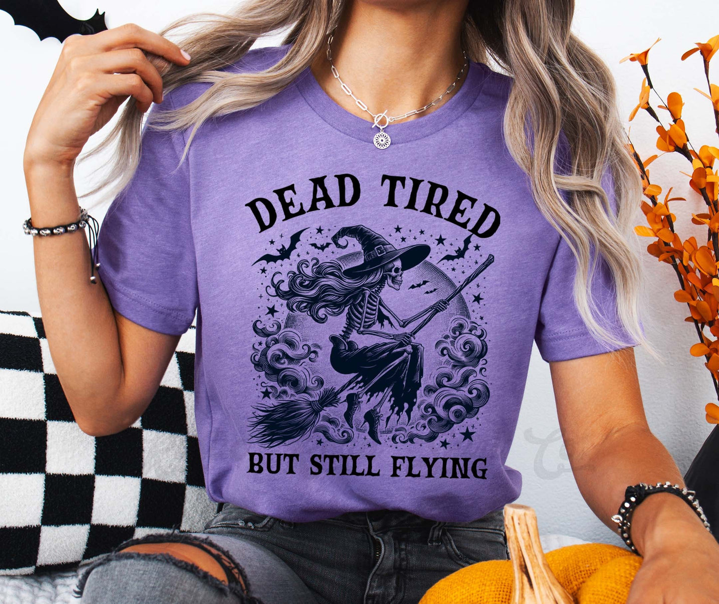 Witch Halloween Shirt, Women's Halloween Shirt, Tired Moms Shirt, Funny Mom Shirt,