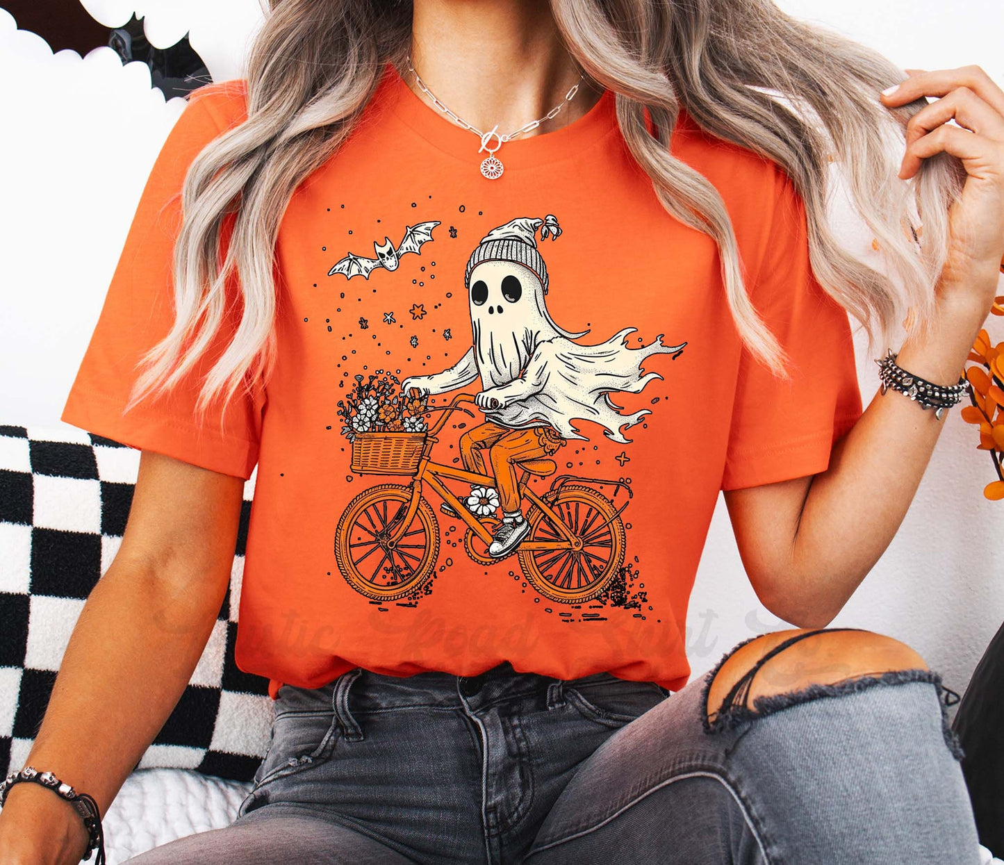 Ghost Halloween Shirt, Women's Halloween Shirt, Funny Halloween T-shirt, Groovy Halloween Shirt