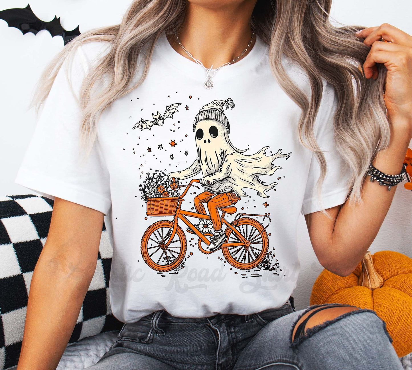 Ghost Halloween Shirt, Women's Halloween Shirt, Funny Halloween T-shirt, Groovy Halloween Shirt