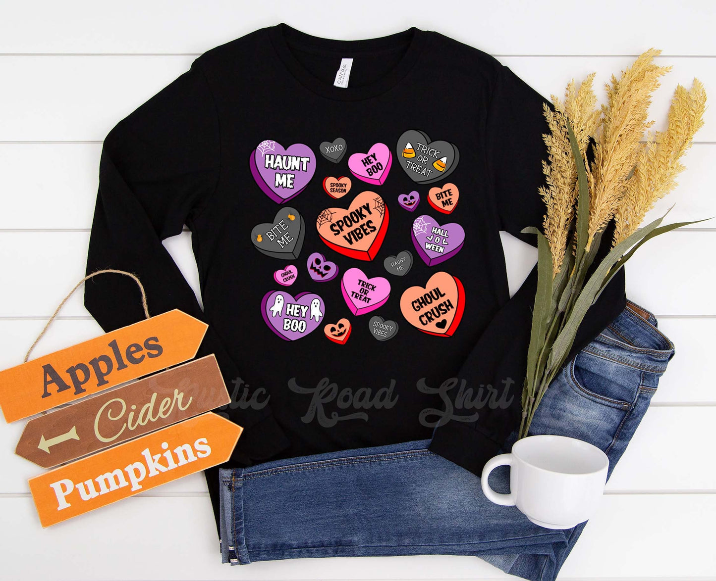Retro Halloween Shirt, Halloween Long Sleeve Shirt, Toddler Halloween Shirt, Girls Halloween Shirt,