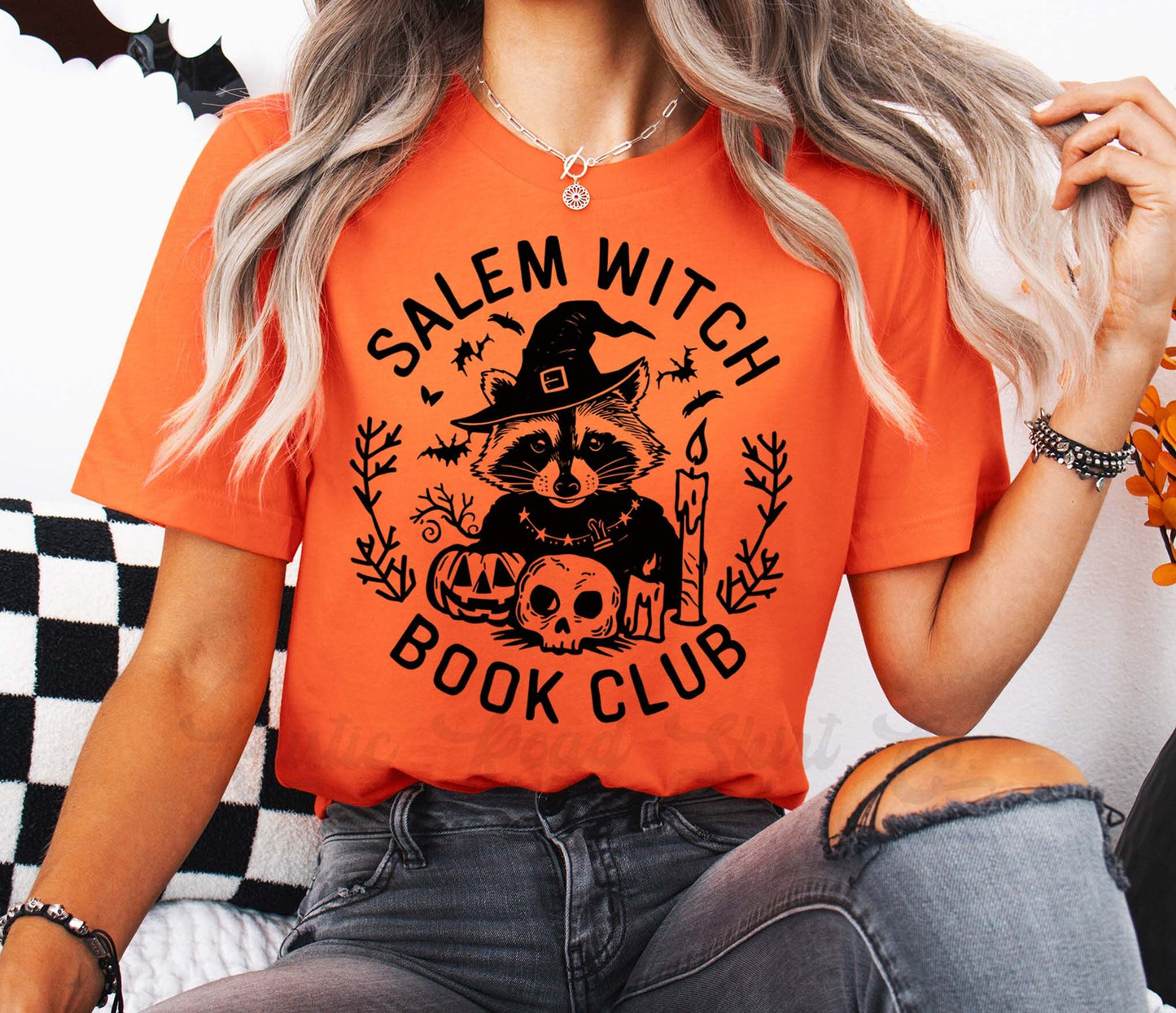 Salem Shirt, Racoon Halloween Shirt, Girls Halloween T-shirt, Basic Witch Shirt