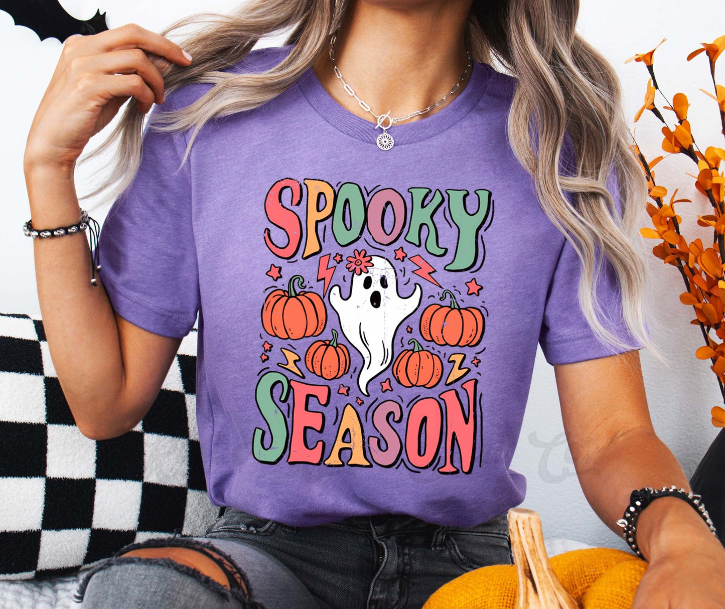 Spooky Season Shirt, Ghost Halloween Shirt, Girls Halloween T-shirt, Retro Halloween Shirt, Boys Halloween Shirt