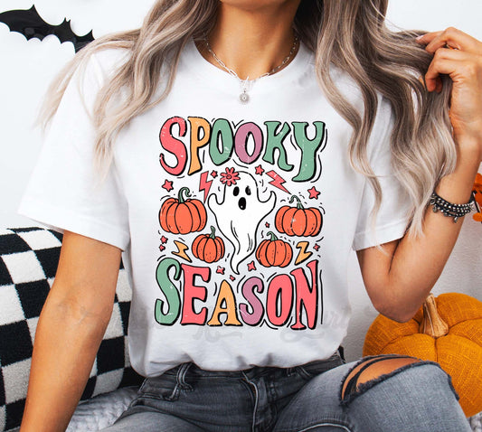 Spooky Season Shirt, Ghost Halloween Shirt, Girls Halloween T-shirt, Retro Halloween Shirt, Boys Halloween Shirt