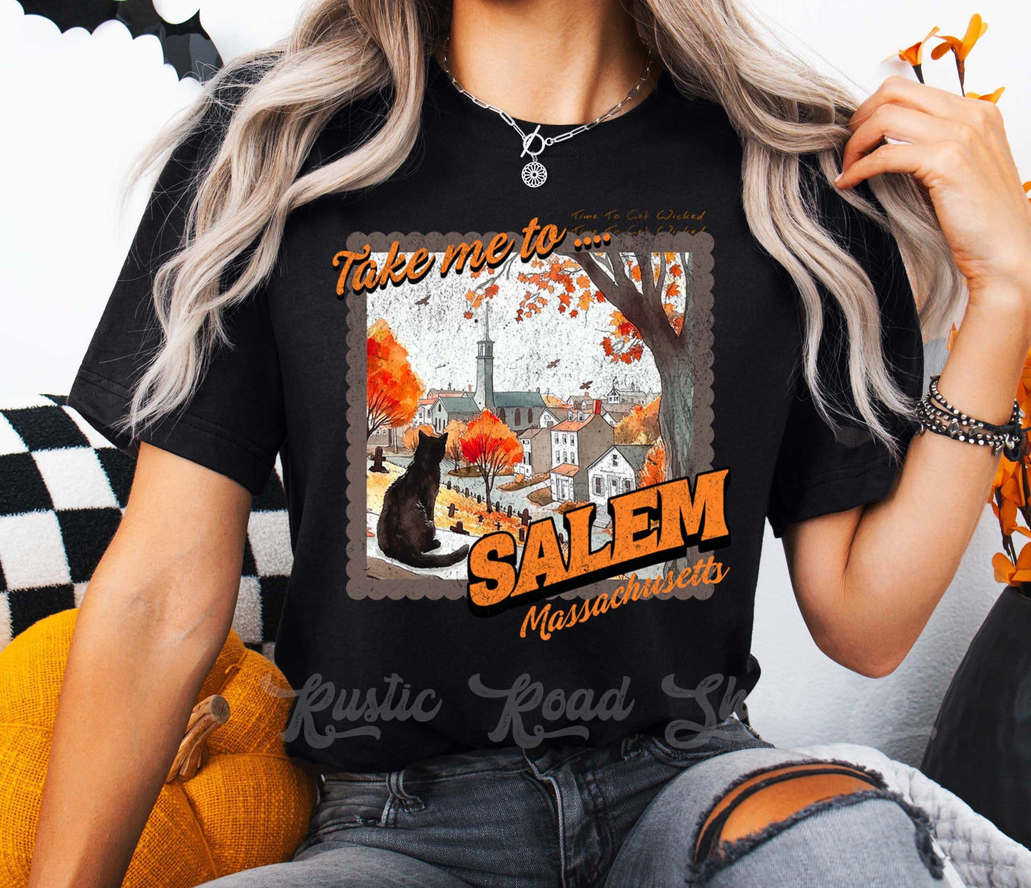 Salem Shirt, Vintage Halloween Shirt, Cat Halloween Shirt, Teacher Halloween Shirt