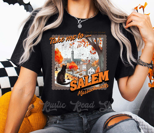 Salem Shirt, Vintage Halloween Shirt, Cat Halloween Shirt, Teacher Halloween Shirt