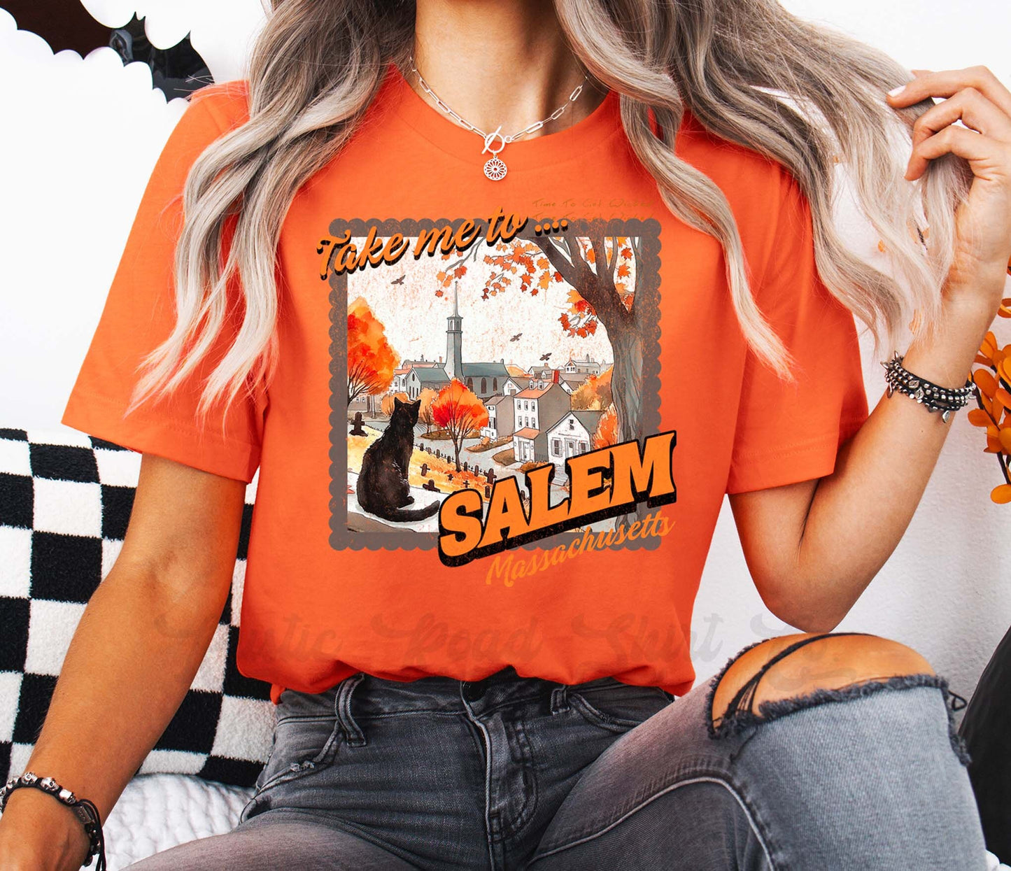 Salem Shirt, Vintage Halloween Shirt, Cat Halloween Shirt, Teacher Halloween Shirt